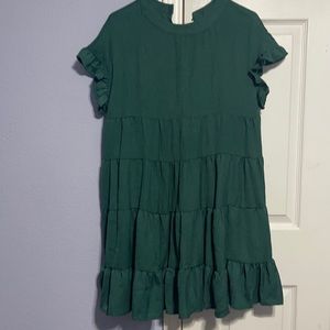 Amazon- Green Ruffled dress